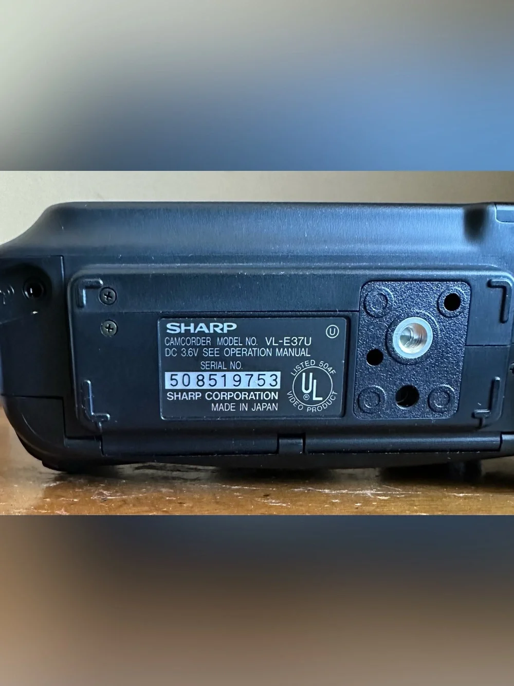 Sharp VL-E37 Super 8 Hi-Fi Monaural Video Viewcam Camera FOR PARTS/REPAIR